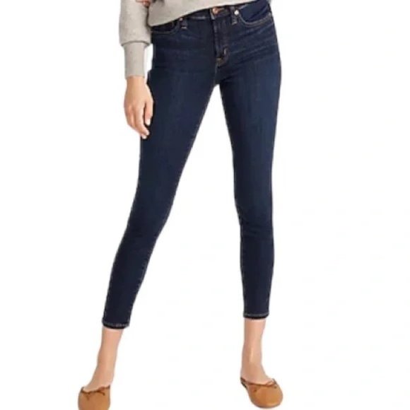 J. Crew Toothpick Jean / Size 31 / Point Lake Dark Wash / High Rise Jeans - Picture 1 of 11